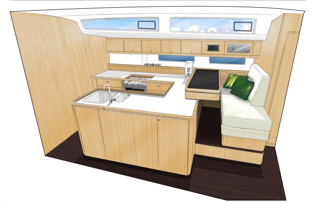 Galley area on the Bavaria CR56 © Bavaria Yachts Australia http://www.bavariasail.com.au